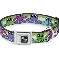 Dog Bone Seatbelt Buckle Collar - Octopus Cartoon