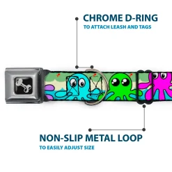 Dog Bone Seatbelt Buckle Collar - Octopus Cartoon