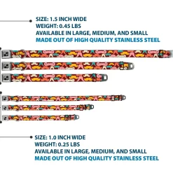 Dog Bone Seatbelt Buckle Collar - Mustaches Brown/Multi Pastel