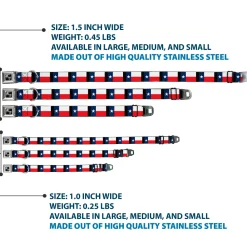 Dog Bone Seatbelt Buckle Collar - Texas Flag/Black