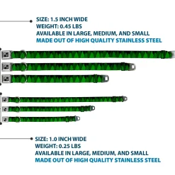 Dog Bone Seatbelt Buckle Collar - Pine Tree Silhouettes Black/Greens