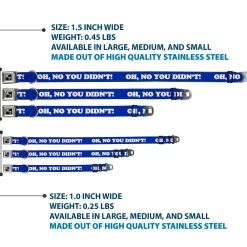 Dog Bone Seatbelt Buckle Collar - OH, NO YOU DIDN'T!!! Navy/Purple/White