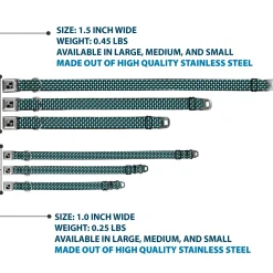 Dog Bone Seatbelt Buckle Collar - Houndstooth Black/White/Turquoise