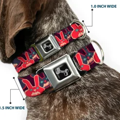 Dog Bone Seatbelt Buckle Collar - Kaleidoscope Balls White/Black