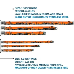 Dog Bone Seatbelt Buckle Collar - San Francisco Vivid Skyline Orange Fade/Black