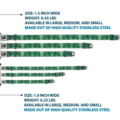 Dog Bone Seatbelt Buckle Collar - One Dollar Bill Pyramid/Bald Eagle