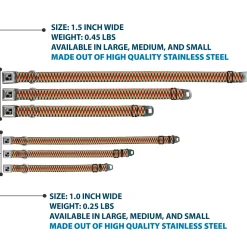 Dog Bone Seatbelt Buckle Collar - Jagged Zig Zag Brown/Aqua/Cream/Red