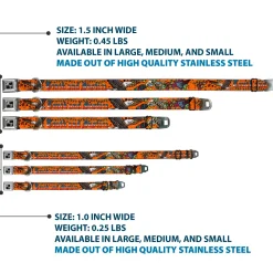 Dog Bone Seatbelt Buckle Collar - Truth and Justice Orange