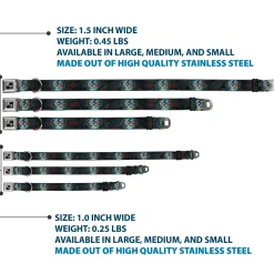 Dog Bone Seatbelt Buckle Collar - High Voltage Skull