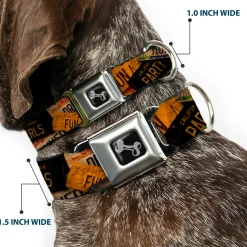 Dog Bone Seatbelt Buckle Collar - Cali License Plates Stacked Vintage