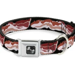 Dog Bone Seatbelt Buckle Collar - Bacon