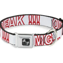 Dog Bone Seatbelt Buckle Collar - OMGâ€¦GIVE ME A BREAK!!! White/Red