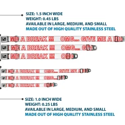 Dog Bone Seatbelt Buckle Collar - OMGâ€¦GIVE ME A BREAK!!! White/Red