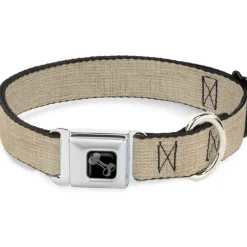 Dog Bone Seatbelt Buckle Collar - Natural Hemp