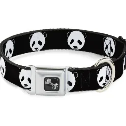 Dog Bone Seatbelt Buckle Collar - Panda Bear Repeat