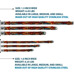 Dog Bone Seatbelt Buckle Collar - Beach Tags Stacked Brick Wall/Beach Scenes