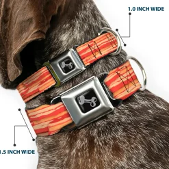Dog Bone Seatbelt Buckle Collar - Bacon Stacked