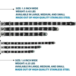 Dog Bone Seatbelt Buckle Collar - Plaid Weathered Black/Gray/White