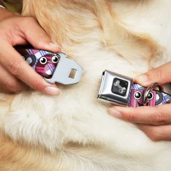 Dog Bone Seatbelt Buckle Collar - Donuts & Coffee Cartoon