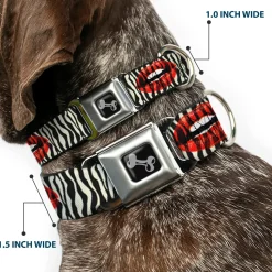 Dog Bone Seatbelt Buckle Collar - Mouth Zebra