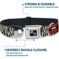 Dog Bone Seatbelt Buckle Collar - Mouth Zebra