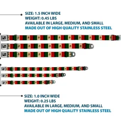 Dog Bone Seatbelt Buckle Collar - Mexico Flag Distressed