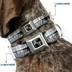 Dog Bone Seatbelt Buckle Collar - Dental X-Rays Black/White