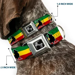 Dog Bone Seatbelt Buckle Collar - Lion of Zion Repeat