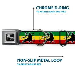 Dog Bone Seatbelt Buckle Collar - Lion of Zion Repeat