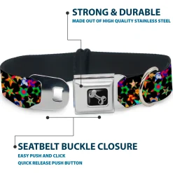 Dog Bone Seatbelt Buckle Collar - Kaleidostarz