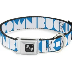 Dog Bone Seatbelt Buckle Collar - BUCKLE-DOWN Shapes Turquoise/White
