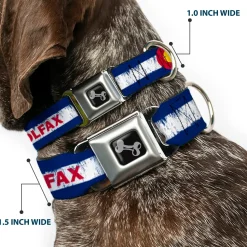 Dog Bone Seatbelt Buckle Collar - COLFAX Colorado Flag Weathered