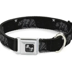 Dog Bone Seatbelt Buckle Collar - Cali Bear Black/Grays
