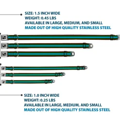 Dog Bone Seatbelt Buckle Collar - Stripes Brown/Green/Baby Blue