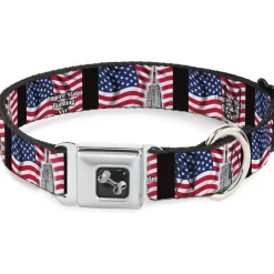 Dog Bone Seatbelt Buckle Collar - Empire State Building NYC