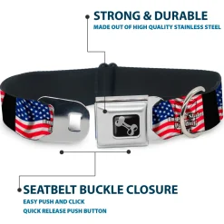 Dog Bone Seatbelt Buckle Collar - Empire State Building NYC