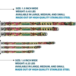 Dog Bone Seatbelt Buckle Collar - Love Kills Tan