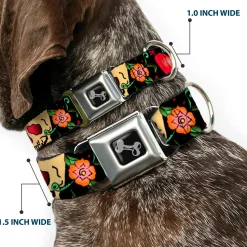 Dog Bone Seatbelt Buckle Collar - Only God Can Judge Me Black