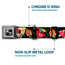 Dog Bone Seatbelt Buckle Collar - Only God Can Judge Me Black