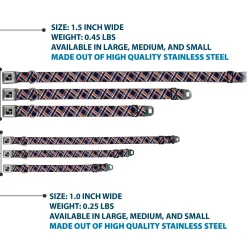 Dog Bone Seatbelt Buckle Collar - Plaid X3 Navy/Orange/White