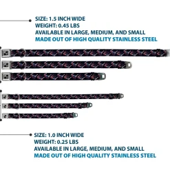 Dog Bone Seatbelt Buckle Collar - 3-D Glasses Black