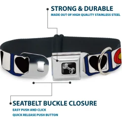 Dog Bone Seatbelt Buckle Collar - I HEART COLORADO SKIING Logos/Mountain