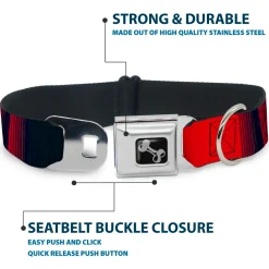 Dog Bone Seatbelt Buckle Collar - Zarape4 Vertical Rasta