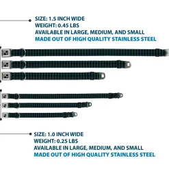 Dog Bone Seatbelt Buckle Collar - Wire Grid Black/Blue