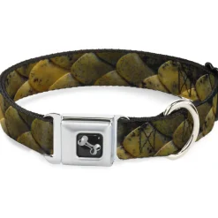 Dog Bone Seatbelt Buckle Collar - Snake Skin CLOSE-UP
