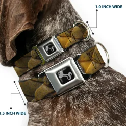 Dog Bone Seatbelt Buckle Collar - Snake Skin CLOSE-UP