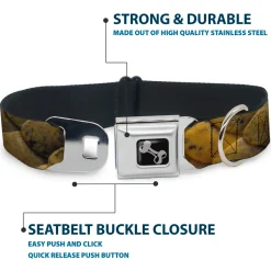 Dog Bone Seatbelt Buckle Collar - Snake Skin CLOSE-UP