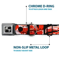 Dog Bone Seatbelt Buckle Collar - Bacon w/Text1