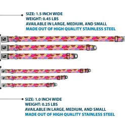 Dog Bone Seatbelt Buckle Collar - Sprinkle Donuts Stacked Multi Color