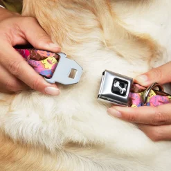 Dog Bone Seatbelt Buckle Collar - Sprinkle Donuts Stacked Multi Color